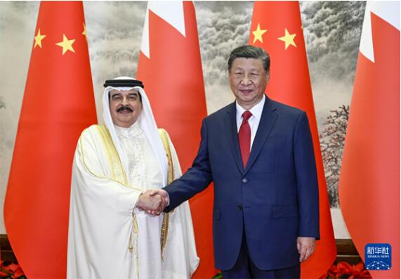 习近平同巴林国王哈马德会谈2